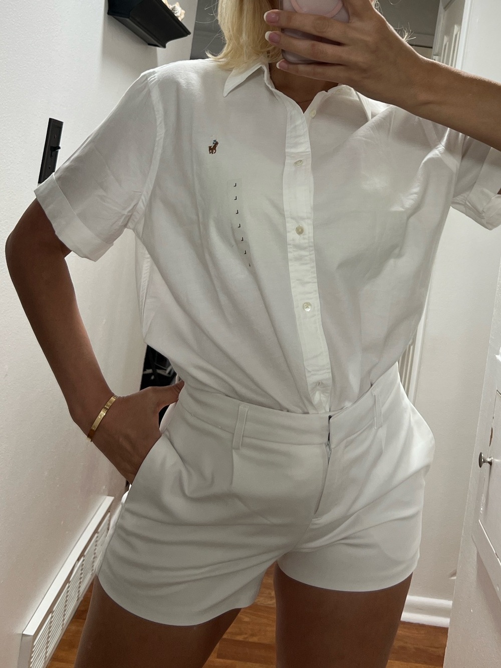 Express White Tailored High-Rise Women's Shorts